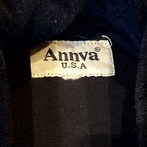 🔹️Annva Jeans USA Black Corduroy Buttoned Front Blazer Jacket XLarge - Picture 9 of 9